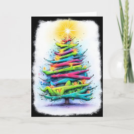 Unique Colorful Christmas Cards Feiertagskarte