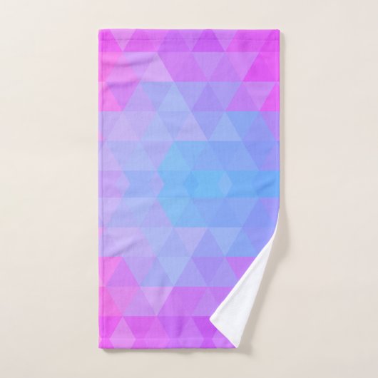 Unique Colorful Triangle Pattern Badhandtuch Set (Handtuch)