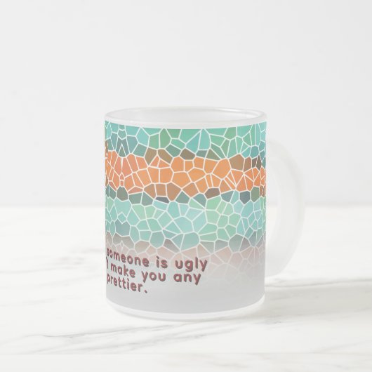 Unique Colorful Triangle Pattern & Quetoes Mattglastasse (VorderseiteRechts)