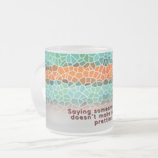 Unique Colorful Triangle Pattern & Quetoes Mattglastasse (Vorderseite Links)