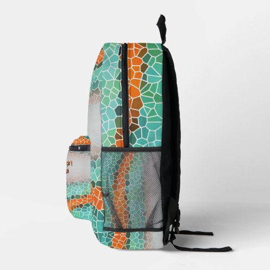 Unique Colorful Triangle Pattern & Quotes Bedruckter Rucksack (Rechts)