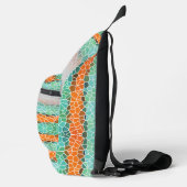 Unique Colorful Triangle Pattern & Quotes Crossbody Bag (Rechts)