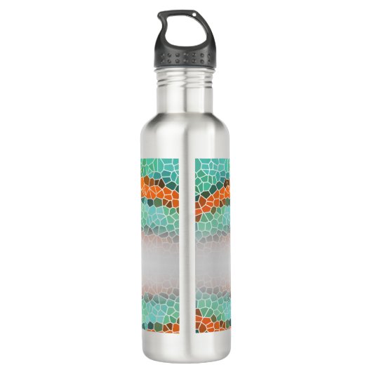 Unique Colorful Triangle Pattern & Quotes Edelstahlflasche (Rückseite)