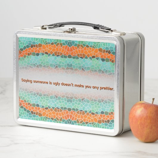 Unique Colorful Triangle Pattern & Quotes Metall Brotdose (Beispiel)