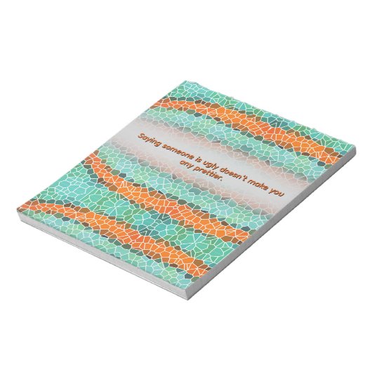 Unique Colorful Triangle Pattern & Quotes Notizblock (Rotiert)