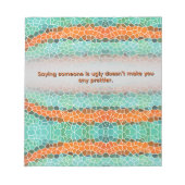 Unique Colorful Triangle Pattern & Quotes Notizblock (Vorderseite)