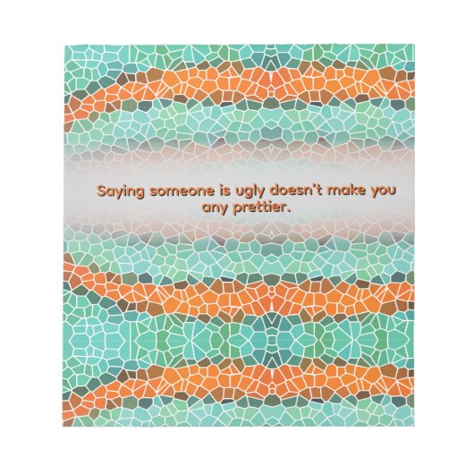 Unique Colorful Triangle Pattern & Quotes Notizblock (Vorderseite)