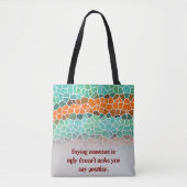 Unique Colorful Triangle Pattern & Quotes Tasche (Vorderseite)