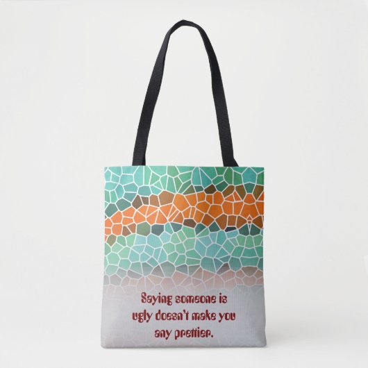 Unique Colorful Triangle Pattern & Quotes Tasche (Vorderseite)
