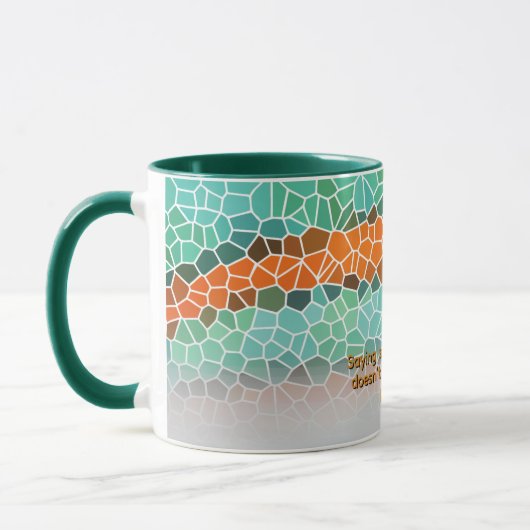 Unique Colorful Triangle Pattern & Quotes Tasse (Links)