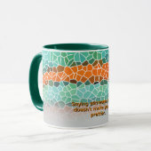 Unique Colorful Triangle Pattern & Quotes Tasse (Vorderseite Links)