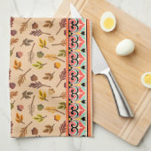 Unique combination autumn pattern Indien frame Geschirrtuch (Viertel Falte)