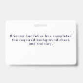 Unique Cool Nebula Space Volunteer Photo ID Ausweis (Rückseite)