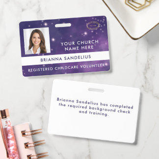 Unique Cool Nebula Space Volunteer Photo ID Ausweis