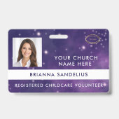 Unique Cool Nebula Space Volunteer Photo ID Ausweis (Vorderseite)