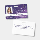 Unique Cool Nebula Space Volunteer Photo ID Ausweis (Vorder- & Rückseite)