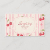 Unique Coquette Cherry auf der Top Baby Dusche Reg Begleitkarte (Vorderseite)