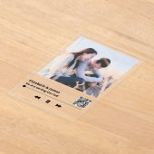 Unique Couple Foto Music Plaque QR Code Wedding Acryleinladungen (Ablage )