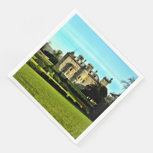 Unique Cunningham Scottish Clan Finlaystone House Serviette (Ecke)