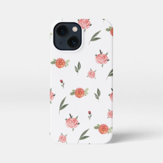 Unique Custom Floral Photo iPhone Hülle (Rückseite)
