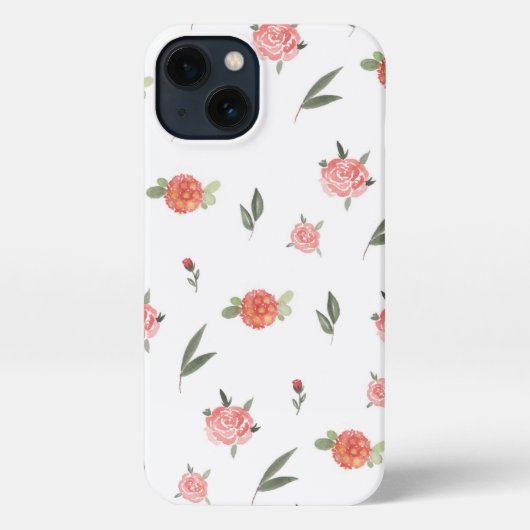 Unique Custom Floral Photo iPhone Hülle (Rückseite)