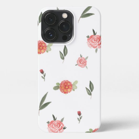 Unique Custom Floral Photo iPhone Hülle (Rückseite)