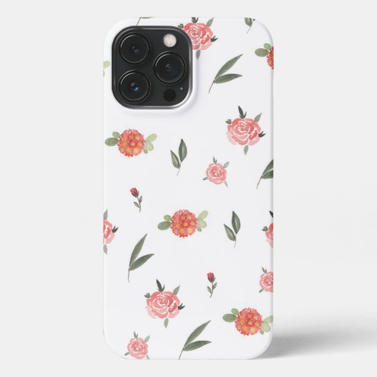 Unique Custom Floral Photo iPhone Hülle (Rückseite)