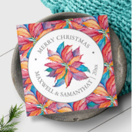 Unique Custom Photo Christmas Cards Pink Dreifach Gefaltete Urlaubskarte