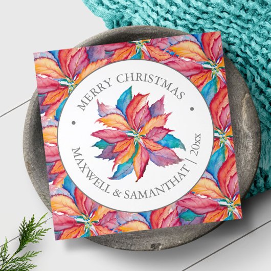 Unique Custom Photo Christmas Cards Pink Dreifach Gefaltete Urlaubskarte