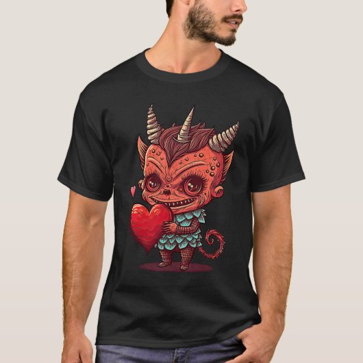 Unique Cute Devilcore Devil Core Valentines Day 1 T-Shirt (Vorderseite)
