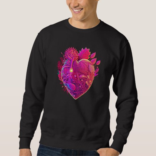Unique Cute Hyper maximalist Realism Valentines Da Sweatshirt (Vorderseite)