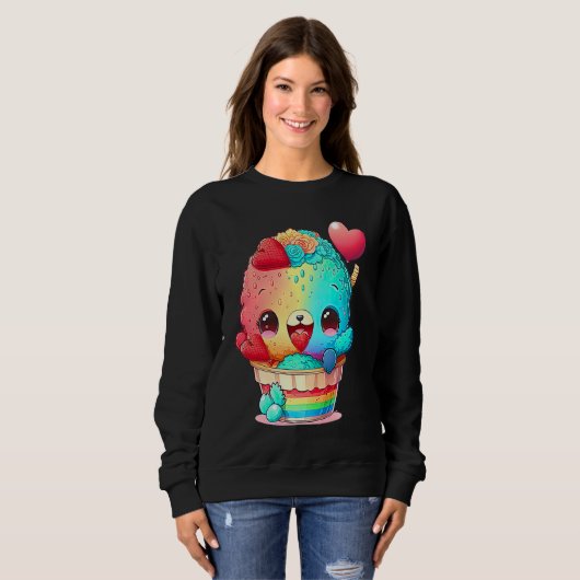 Unique Cute RainbowCore Valentines Day Sweatshirt (Vorne ganz)