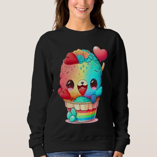 Unique Cute RainbowCore Valentines Day Sweatshirt (Vorderseite)