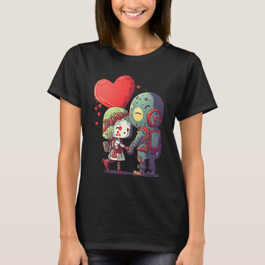 Unique Cute Zombie Valentines Day 1 T-Shirt (Vorderseite)