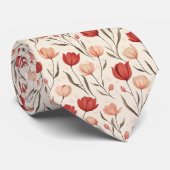 Unique Dads Fathers Day Gifts Tulip Flower Krawatte (Gerollt)