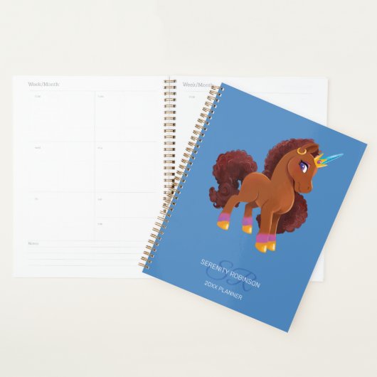 Unique das Einhorn steht stolz Planer (Anzeige)