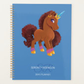 Unique das Einhorn steht stolz Planer (Vorderseite)