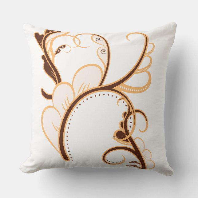Unique design of curved branch motif pillow kissen (Vorderseite)
