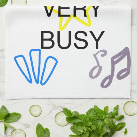 Unique Designs Iam Very Busy  Geschirrtuch (Gefaltet)