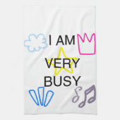 Unique Designs Iam Very Busy Geschirrtuch (Vertikal)