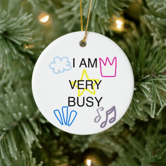 Unique Designs Iam Very Busy Keramik Ornament (Baum)