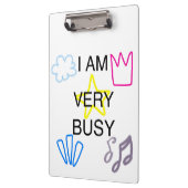 Unique Designs Iam Very Busy Klemmbrett (Links)
