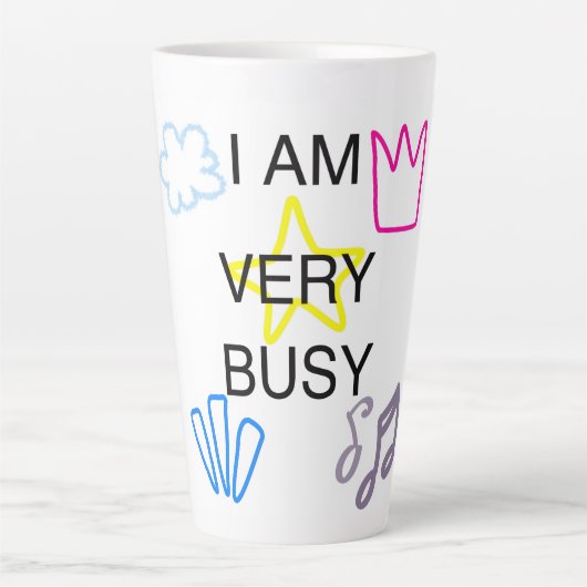 Unique Designs Iam Very Busy Milchtasse (Vorderseite)