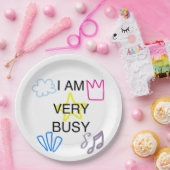 Unique Designs Iam Very Busy Pappteller (Party)