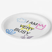 Unique Designs Iam Very Busy Pappteller (Schrägansicht)