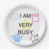 Unique Designs Iam Very Busy Pappteller (Vorderseite)
