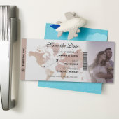 Unique Destination Map Boarding Pass Save the Date Magneteinladung