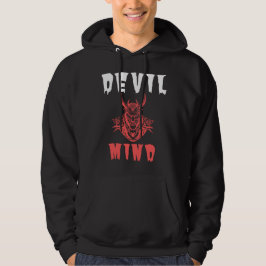 Unique Devil Mind Hoodie - Edgy Graphic