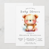 Unique Digital Bear Baby Dusche Einladung (Vorne/Hinten)