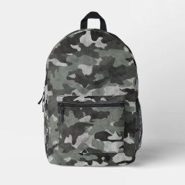 Unique Distressed Black and Gray Camouflage Patter Bedruckter Rucksack